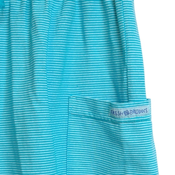 Fresh Produce Blue Striped Cotton Shorts Size Medium - Picture 4 of 5
